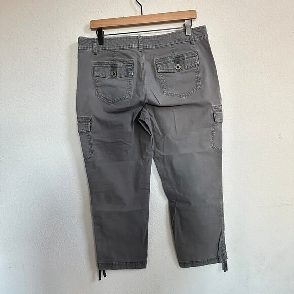 Eddie Bauer Pants 10 Cargo Hiking Gray Mid Rise Outdoors Ripstop Mountain Casual - Picture 2 of 9